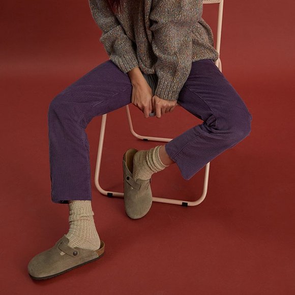 PacSun Purple Corduroy High Waisted Straight Leg Jeans - Picture 3 of 6